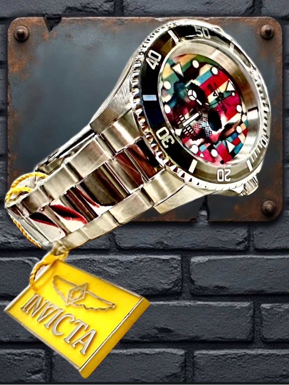 Invicta Pop Art Men's Watch - 40mm, Skull Dial - Picture 2 of 4